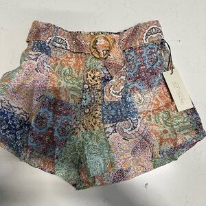 Rachel Zoe Colorful Patchwork High Waist Shorts